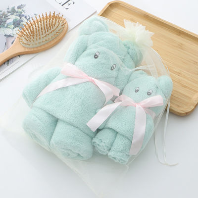 Come mostrato lusso orso asciugamano Bagno asciugamano densità corallo velluto set assorbente dolce dolce regalo