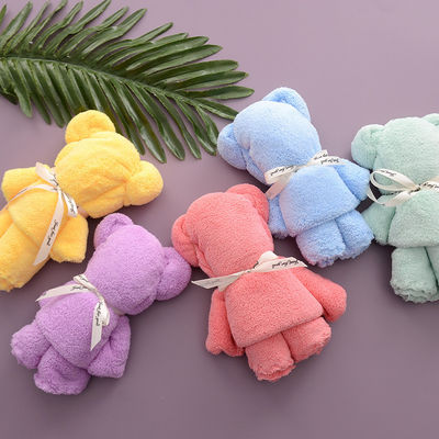 Come mostrato lusso orso asciugamano Bagno asciugamano densità corallo velluto set assorbente dolce dolce regalo