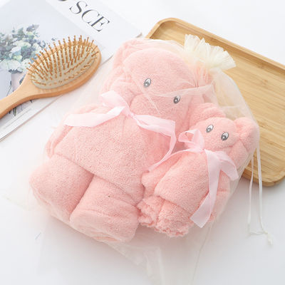 Come mostrato lusso orso asciugamano Bagno asciugamano densità corallo velluto set assorbente dolce dolce regalo