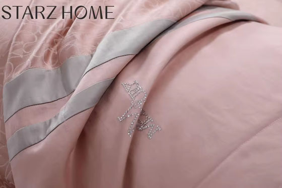 60 s Conteggio tessuto cotone 4pcs biancheria da letto Set letto Set con copertura da letto comodino