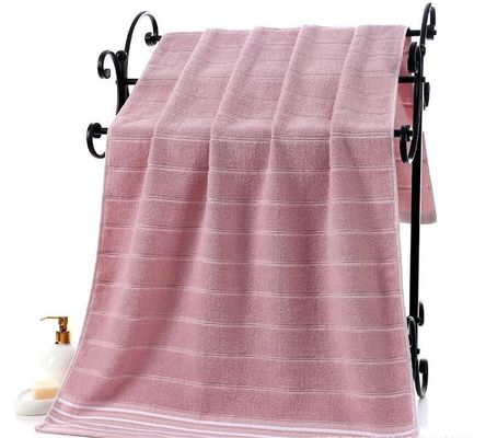 Antimicrobico 100% di cotone puro a strisce Multi Segmento Assorbente scuro Adult Bath Towel