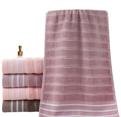 Antimicrobico 100% di cotone puro a strisce Multi Segmento Assorbente scuro Adult Bath Towel