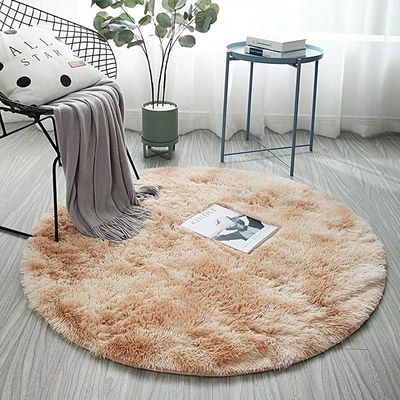 Home Soft Circle Tapis per bambini Ragazze Teen Room Living Room Animal Print Pattern