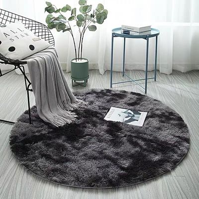Home Soft Circle Tapis per bambini Ragazze Teen Room Living Room Animal Print Pattern