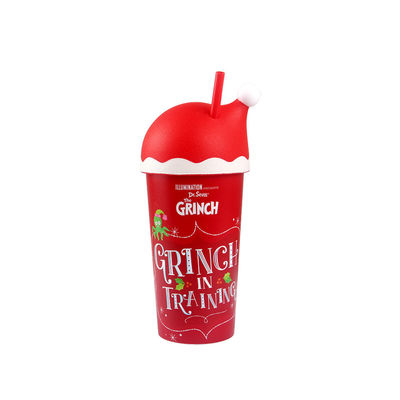 500 ml di cioccolato rosso di Babbo Natale con coperchio e paglia