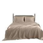 Set di lenzuola di seta personalizzato Twin Size 2 PCS Lenzuola piatta con disegno tessuto