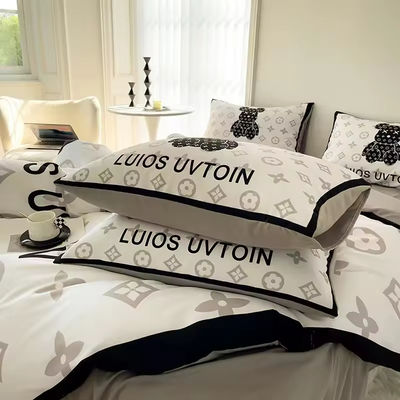 180GSM Cartone animato testa di orso bianco orso design set letto collezione attrezzata lenzuola copertura letto lenzuola cuscino