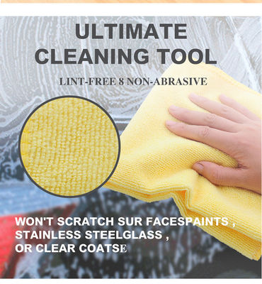 80% poliestere 20% poliammide 40*40cm 300gm asciugamano in microfibra per la pulizia di auto e cucina