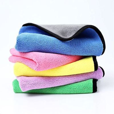 5 pacchetti di asciugamani a doppio lato spessi di velluto corallino ad assorbimento di acqua forte Logo personalizzato