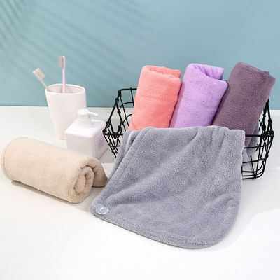 Cappuccio per capelli secchi di velluto di corallo spessito per donne 25*63cm 50g Super assorbente e asciuga veloce