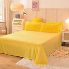Set letto a colori arcobaleno pelliccia velluto pelosa pelliccia morbida lenzuola di lusso set di 4 pezzi