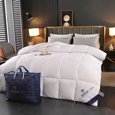 Home 100% poliestere addensato caldo 5 stelle Hilton Hotel tessile riempimento di copriletto copriletto