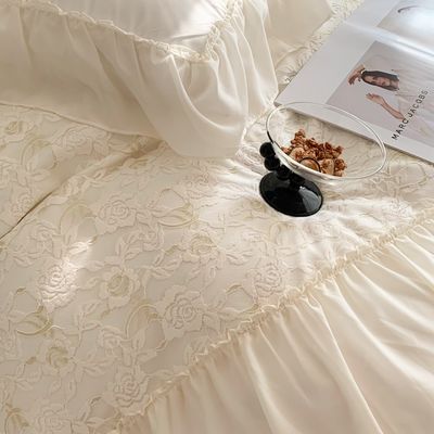 4PCS Set di biancheria da letto da coprifuoco pelosa con modello solido Set di lenzuola da letto di lusso
