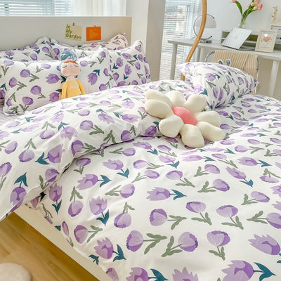 2024 Trend Simple Skin-Friendly Cotton Four-Piece Set per un letto naturale e biologico