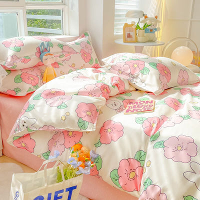 2024 Trend Simple Skin-Friendly Cotton Four-Piece Set per un letto naturale e biologico