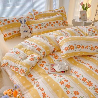 2024 Trend Simple Skin-Friendly Cotton Four-Piece Set per un letto naturale e biologico
