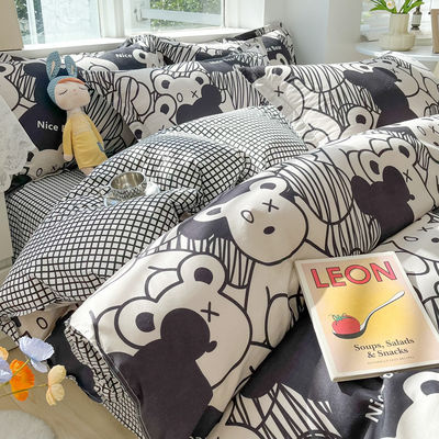 2024 Trend Simple Skin-Friendly Cotton Four-Piece Set per un letto naturale e biologico