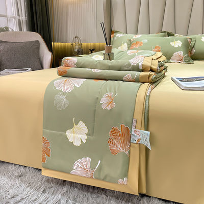Set di biancheria da letto di seta lavata da principessa di lusso 4 pezzi riempiti con lenzuola morbida e traspirante