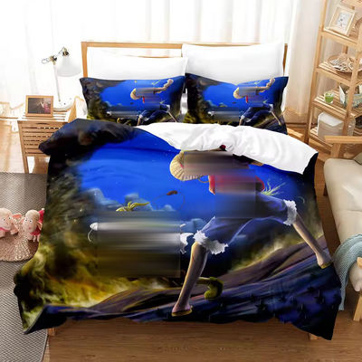 Anti-polvere acari 3D stampato Monkey D. Luffy serie pianta stampa digitale Letto biancheria da letto Set