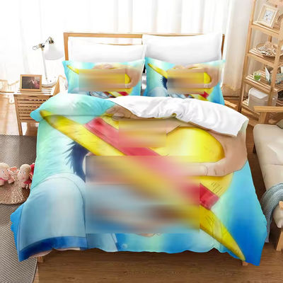 Anti-polvere acari 3D stampato Monkey D. Luffy serie pianta stampa digitale Letto biancheria da letto Set