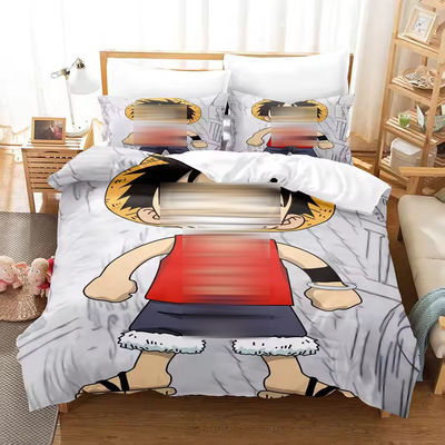 Anti-polvere acari 3D stampato Monkey D. Luffy serie pianta stampa digitale Letto biancheria da letto Set