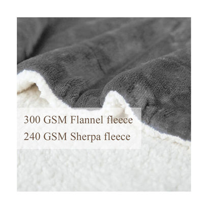Lusso e comfort con la nostra moderna biancheria Sherpa di flanello grigio per tutte le stagioni