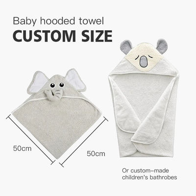 Asciugamano da bagno a maglia per bambini con logo personalizzato e grafico di elefante