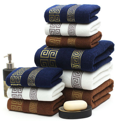 Logo del cliente asciugamano rapido asciugamano scuro Jacquard Bagno asciugamano set regalo per la casa