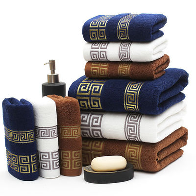 Logo del cliente asciugamano rapido asciugamano scuro Jacquard Bagno asciugamano set regalo per la casa