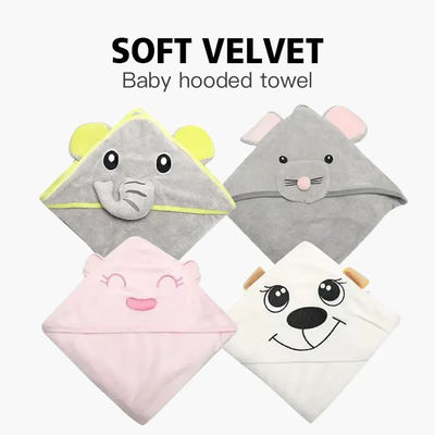 Asciugamano da bagno a maglia per bambini con logo personalizzato e grafico di elefante