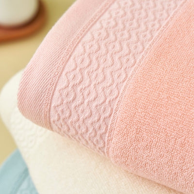 Logo personalizzato Filato colorato 100% cotone asciugamano da bagno per adulti in rosa caldo blu e giallo