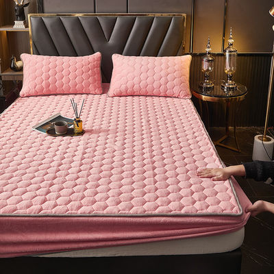 Set di biancheria da letto di lusso caldo 3 pcs Letto di velluto di latte copertura con colore personalizzato