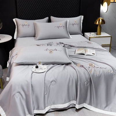 Set leggero di coperte estive di 4 pezzi di lenzuola Set di biancheria da letto di lusso con vantaggio freddo 2,5-3 kg