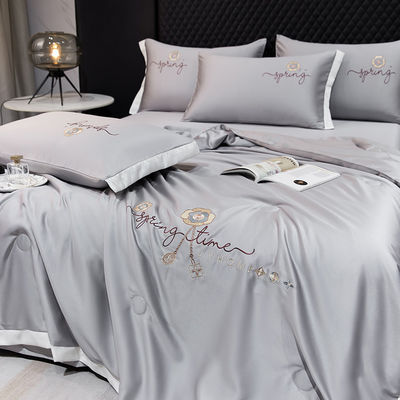 Set leggero di coperte estive di 4 pezzi di lenzuola Set di biancheria da letto di lusso con vantaggio freddo 2,5-3 kg