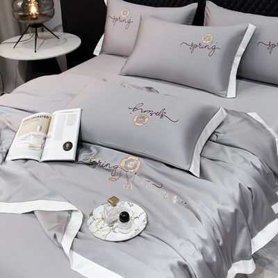 Set leggero di coperte estive di 4 pezzi di lenzuola Set di biancheria da letto di lusso con vantaggio freddo 2,5-3 kg