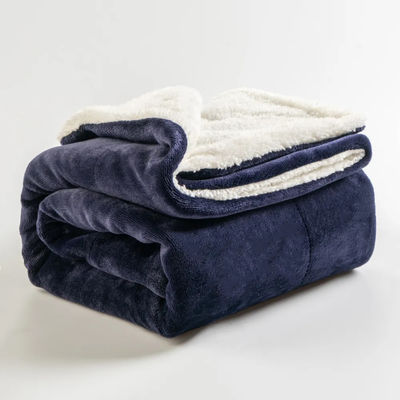 Tricotto morbido 130*110cm copertura di poliestere reversibile Microplush colore personalizzato Plush throw