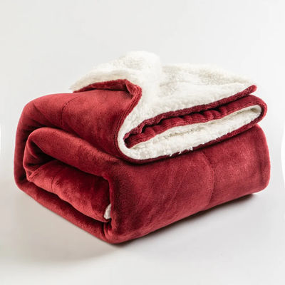 Tricotto morbido 130*110cm copertura di poliestere reversibile Microplush colore personalizzato Plush throw