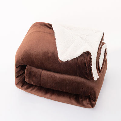 Tricotto morbido 130*110cm copertura di poliestere reversibile Microplush colore personalizzato Plush throw