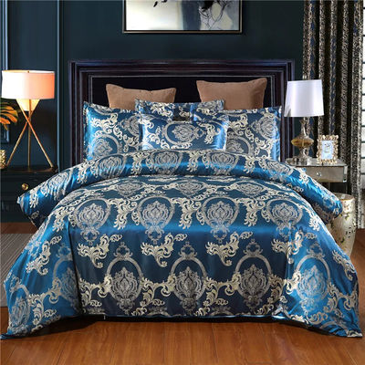200TC Brocade Jacquard Satin 3 pezzi Set per 1.8m Copertura di copriletto Letto Lenzuola Quilt