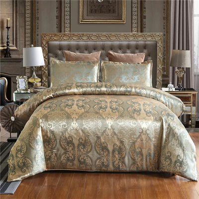 200TC Brocade Jacquard Satin 3 pezzi Set per 1.8m Copertura di copriletto Letto Lenzuola Quilt