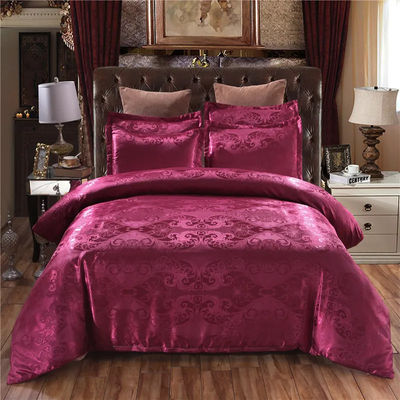 200TC Brocade Jacquard Satin 3 pezzi Set per 1.8m Copertura di copriletto Letto Lenzuola Quilt