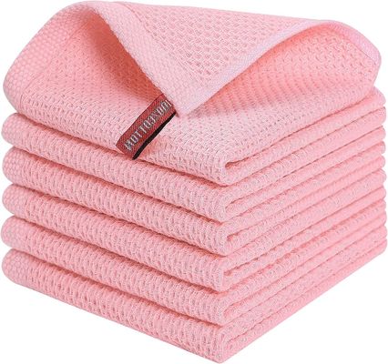 Accettabile OEM Puro cotone Honeycomb cucina quadrato Set di asciugamani per la fornitura transfrontaliera