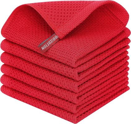 Accettabile OEM Puro cotone Honeycomb cucina quadrato Set di asciugamani per la fornitura transfrontaliera