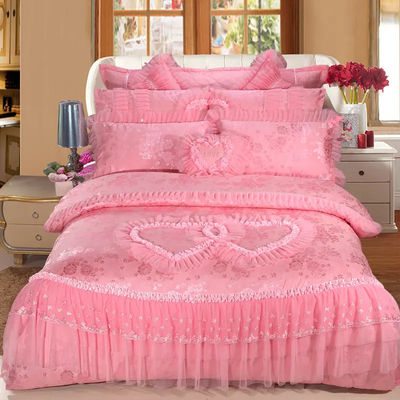200TC 100% cotone lenzuola da letto copertura di copertina gonna da letto set per lo stile europeo e americano