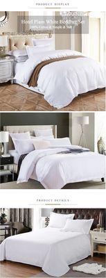 4 pcs 60s 300tc 100% cotone bianca seta di biancheria da letto satinato per hotel di lusso 5 stelle Resort