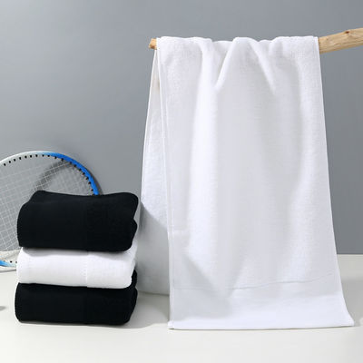 Home Hotel Traveling Spa asciugamano di cotone puro con stampa del logo personalizzato bianco nero