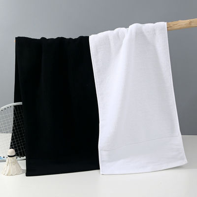 Home Hotel Traveling Spa asciugamano di cotone puro con stampa del logo personalizzato bianco nero