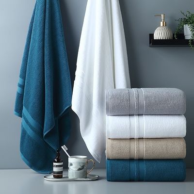 Set di asciugamani per hotel a disegno a strisce spessito in tessuto di cotone puro per bagni di lusso
