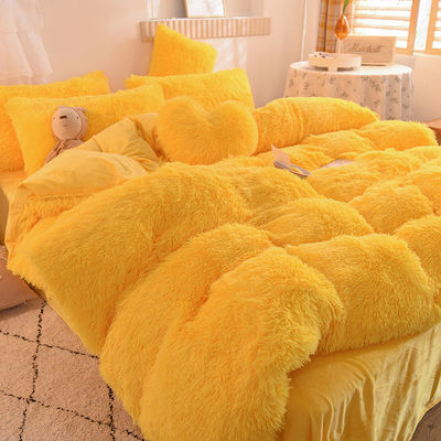 Prova il massimo comfort con il logo personalizzato Mink Velvet Quattro pezzi copertura copriletto