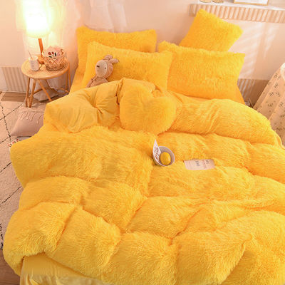 Prova il massimo comfort con il logo personalizzato Mink Velvet Quattro pezzi copertura copriletto